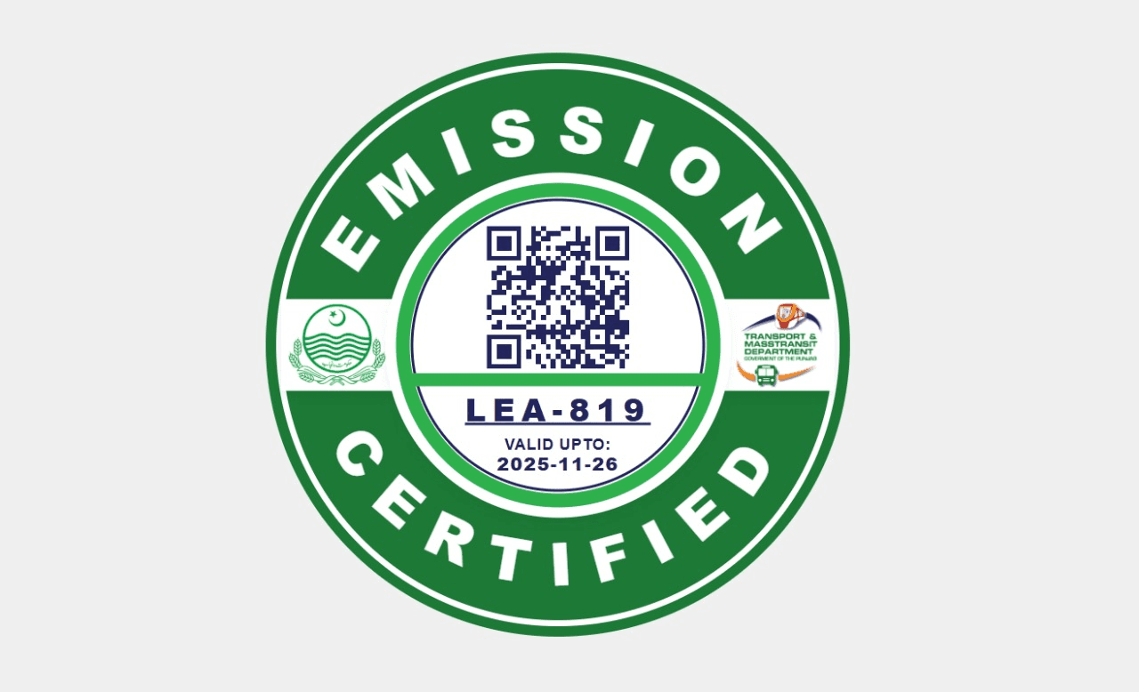 Official emission certified sticker
